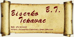 Biserko Tepavac vizit kartica